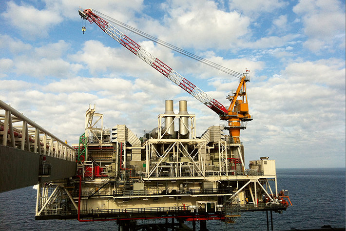 Four Liebherr Board Offshore Cranes for oil platforms in Azerbaijan
